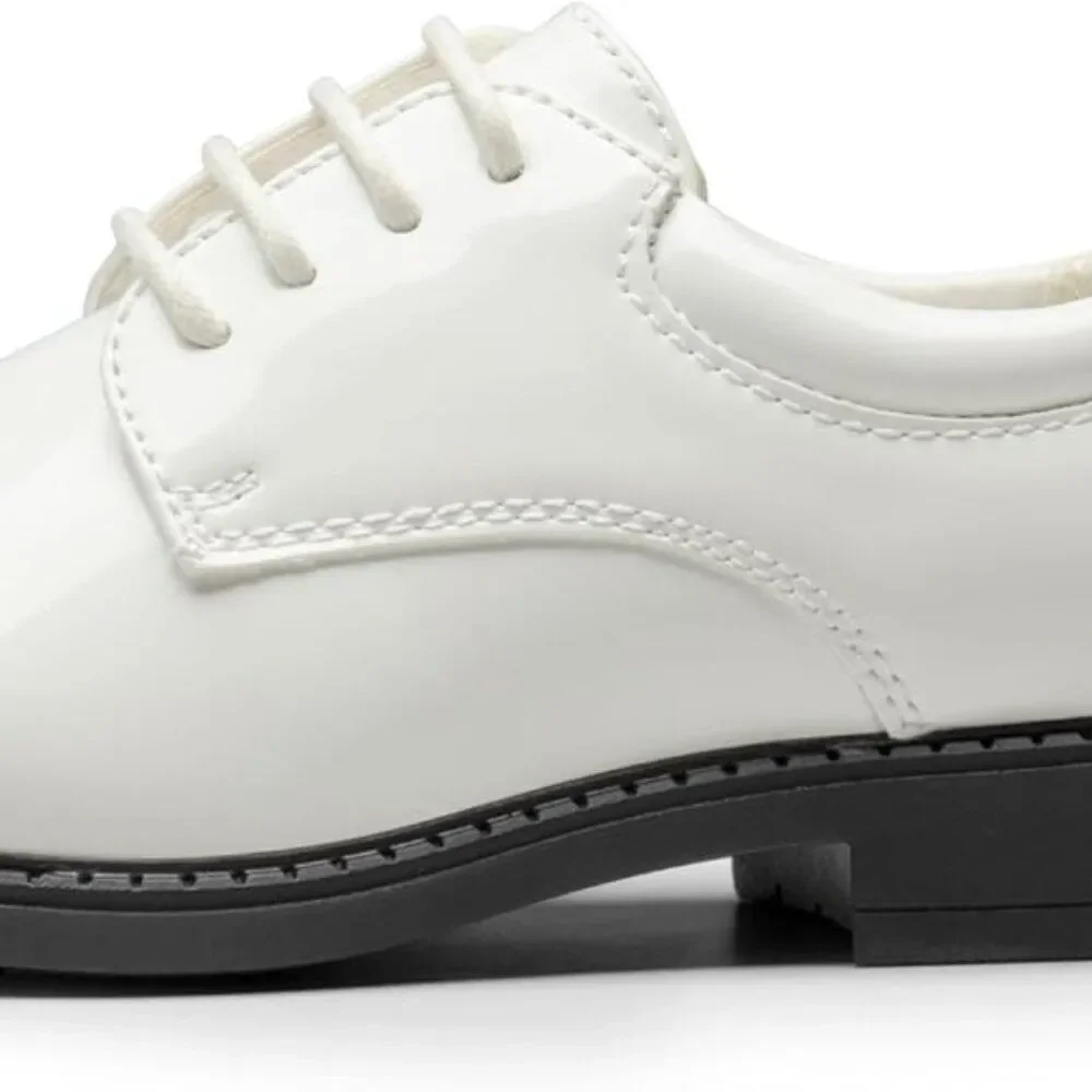 Bruno Marc Boy's Classic Oxfords Dress Shoes White Size 6 Big Kid